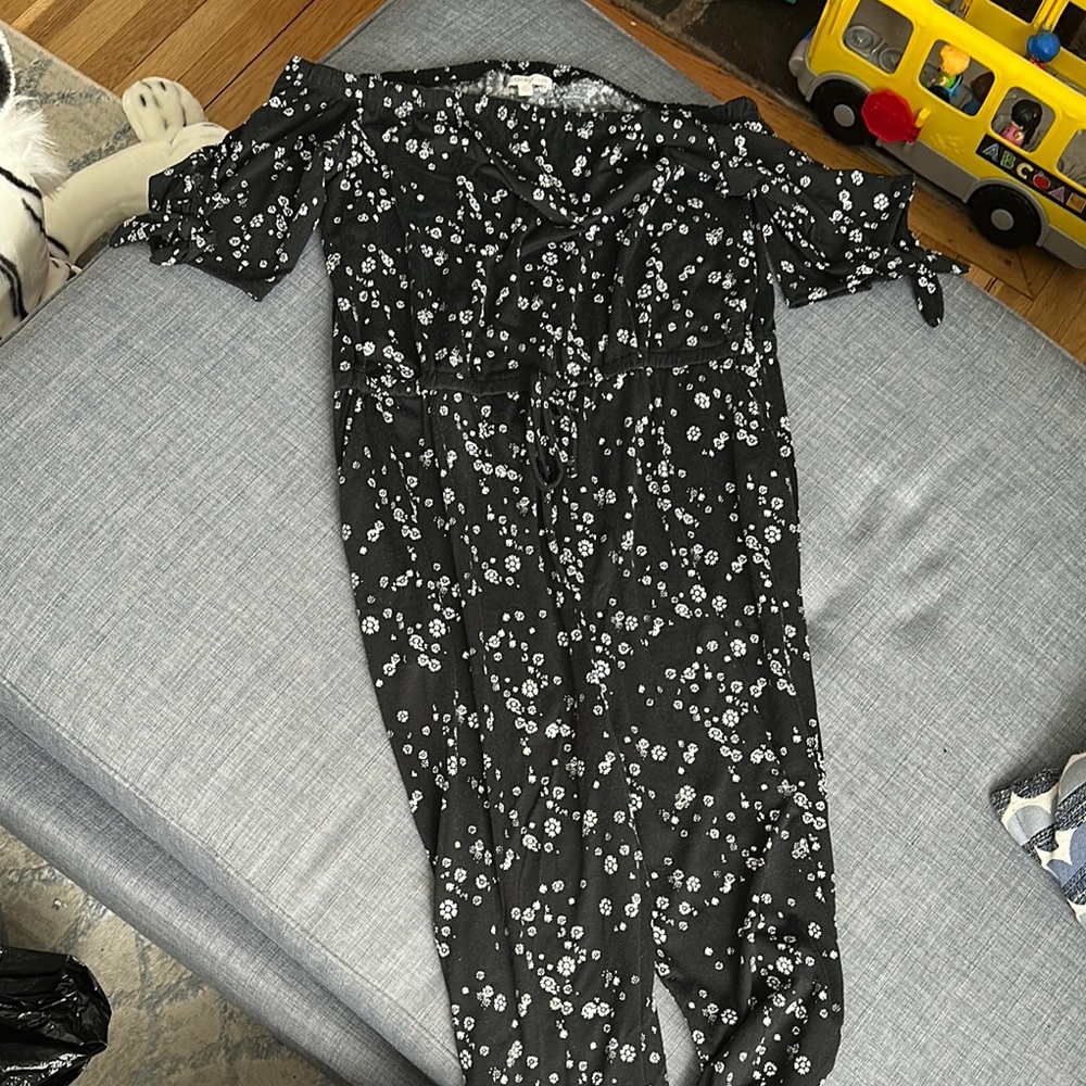 Black Floral Jumpsuit